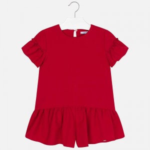 Salopeta scurta fundite fata Mayoral 6801PV19ROSU